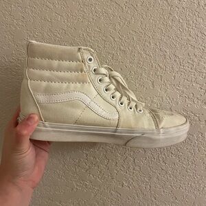 White High Top Vans - Size 7.5